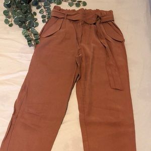 Dynamite Paper bag Belted Dress Pants